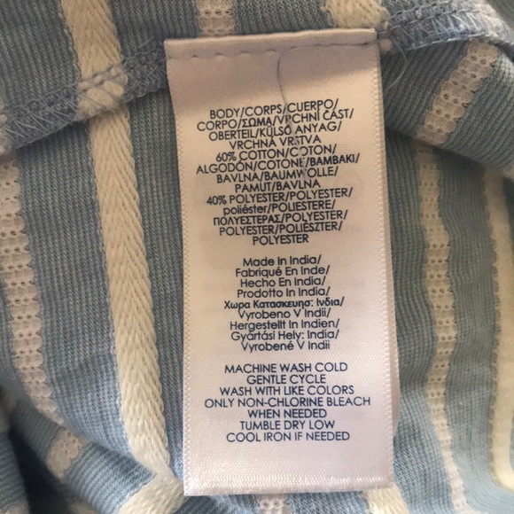 NWT Chaps short sleeve stripes side tie top - Picture 6 of 6